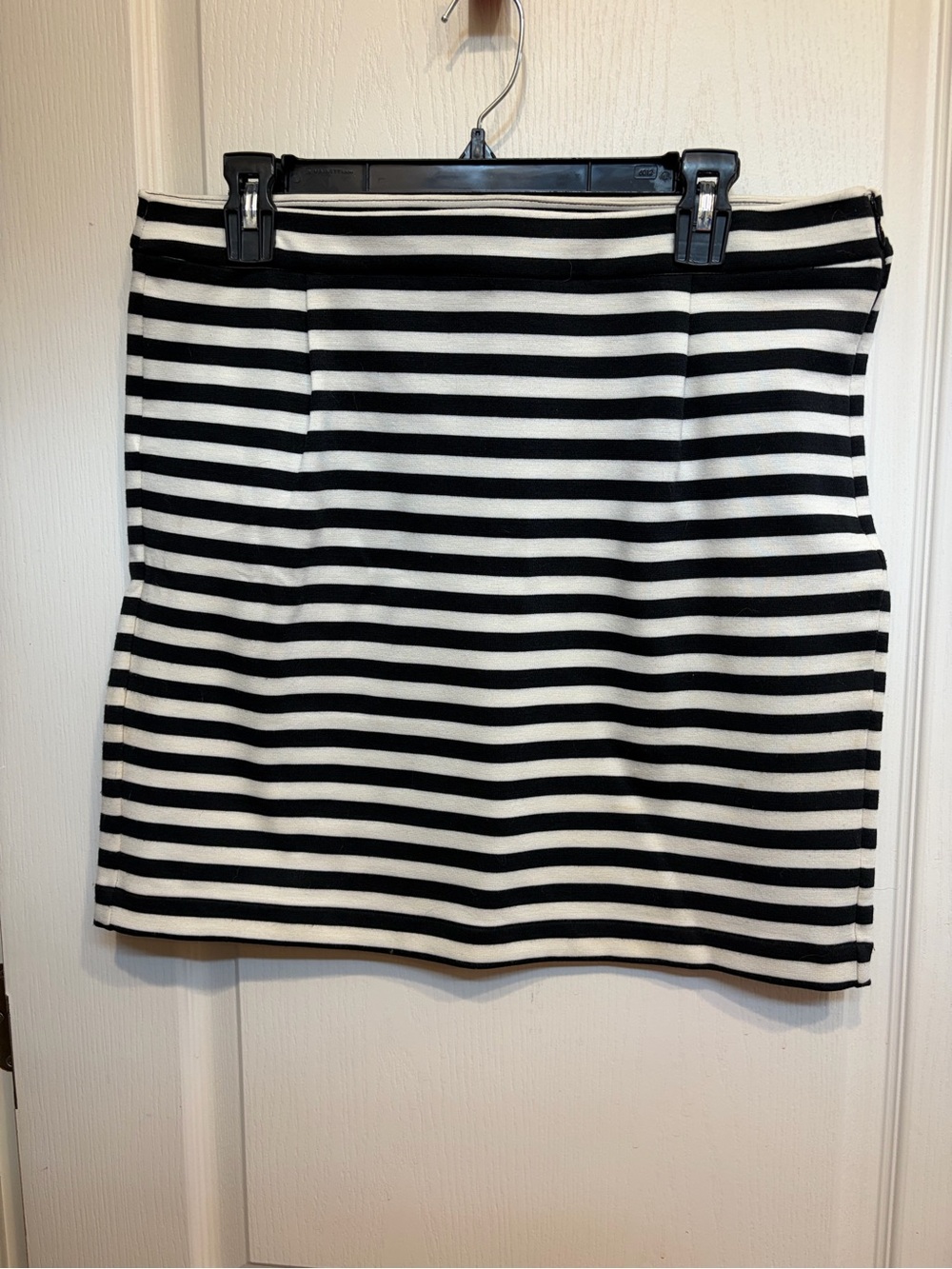 Tommy Hilfiger Black & White Striped Mini Skirt